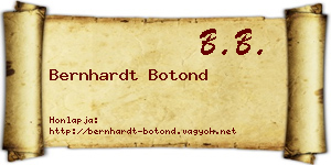 Bernhardt Botond névjegykártya