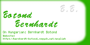 botond bernhardt business card
